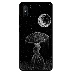 Megafone Girl and Moon 1369 Cover For Xiaomi Redmi 9i / Redmi 9i Sport