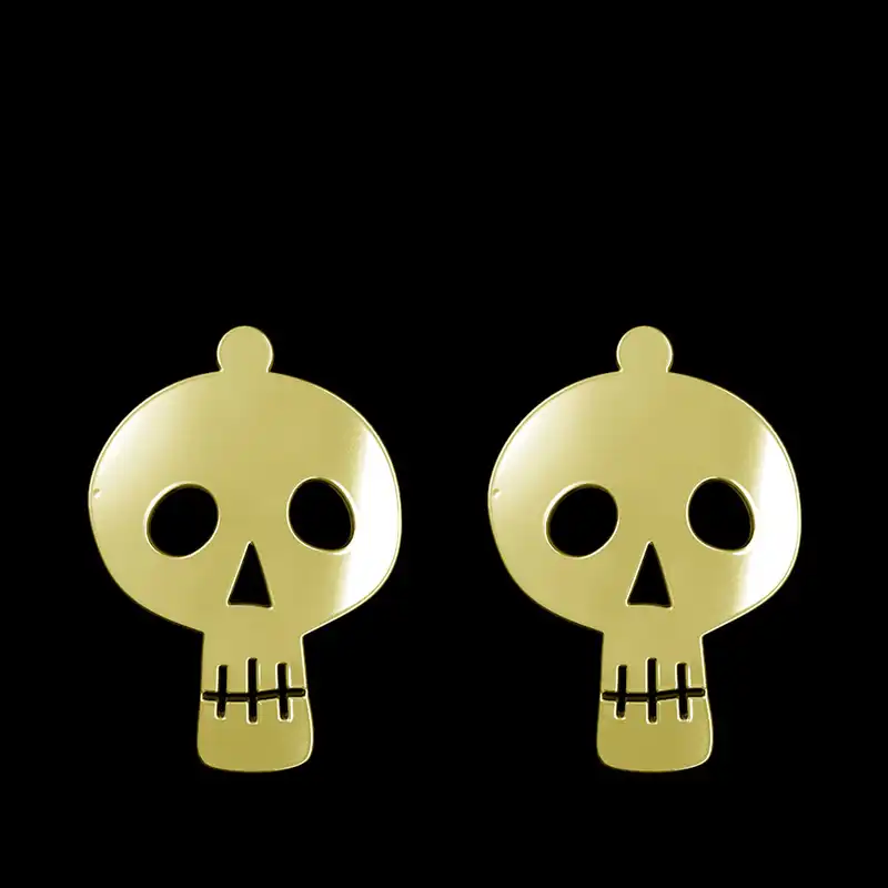 گوشواره طلا 18 عیار زنانه مدوپد مدل جمجمه کد GA1-15723