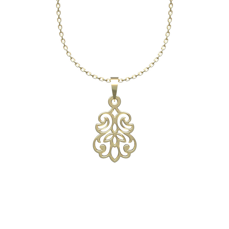 گردنبند طلا 18 عیار زنانه مدوپد مدل هندسی کد TT2-1-1183