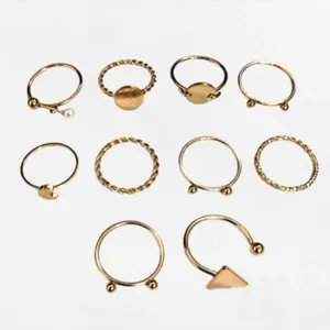 انگشتر زنانه مدل AN1234 مجموعه 10 عددی