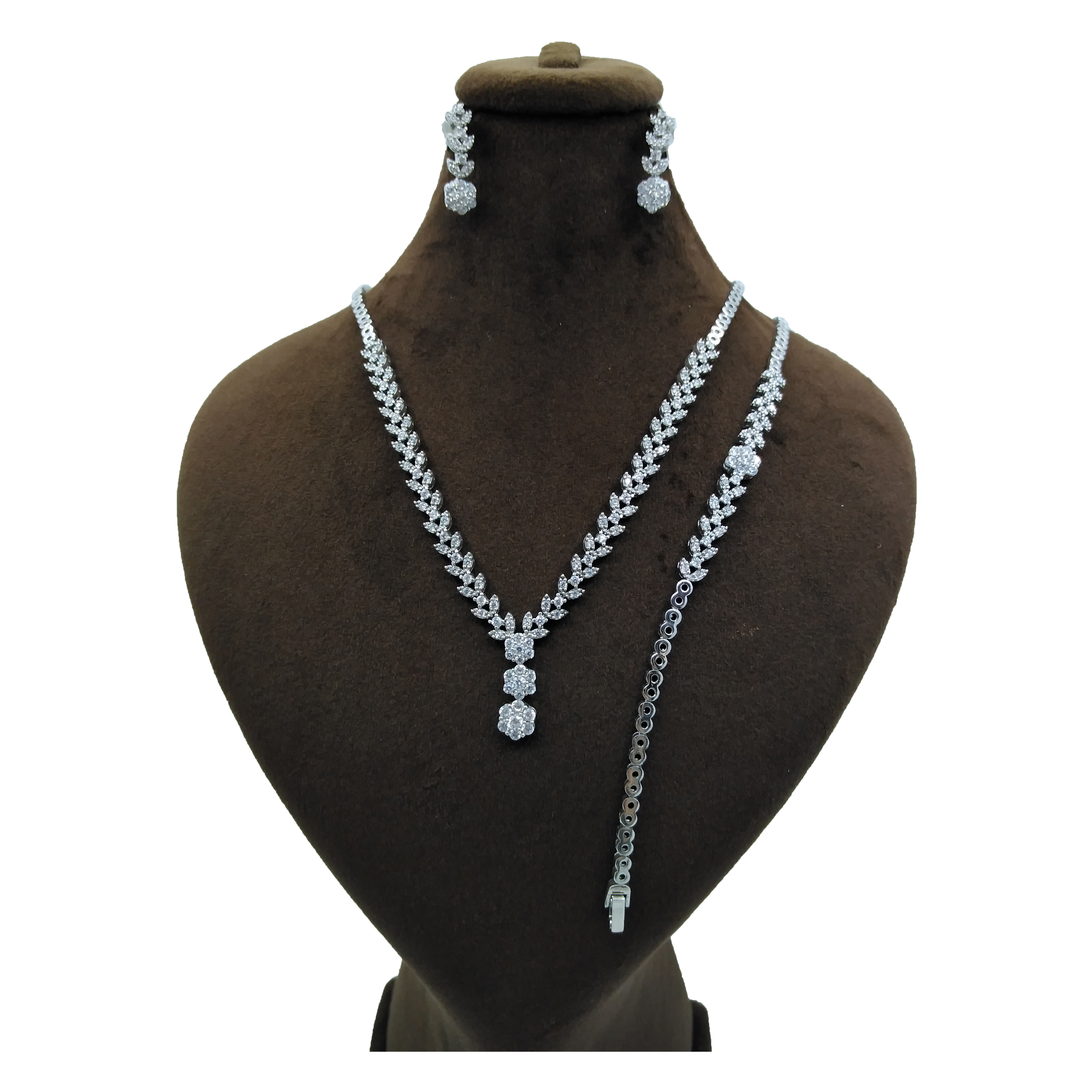 نیم ست نقره زنانه کد 4030