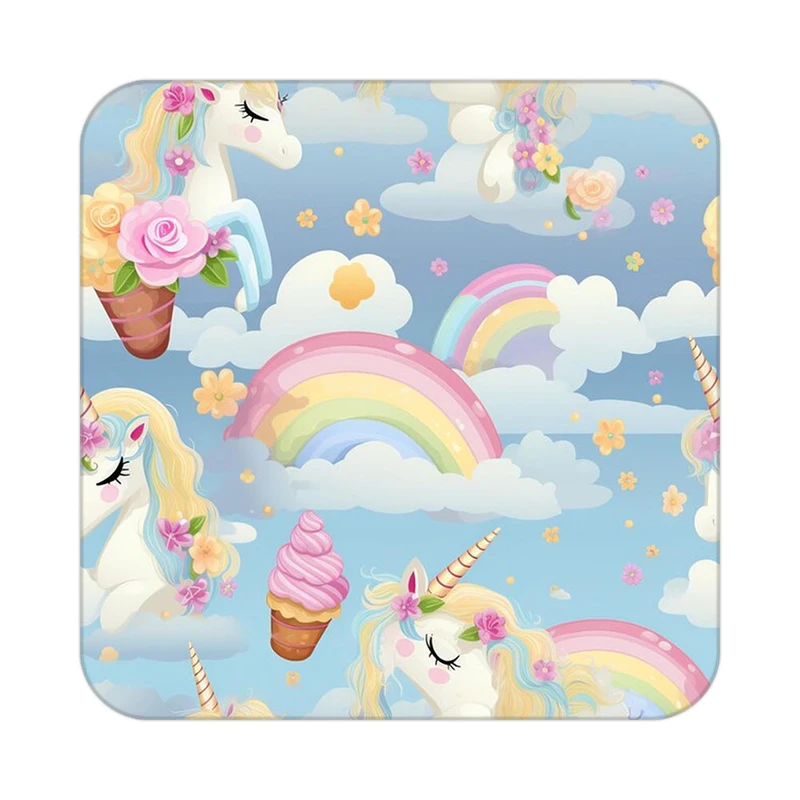 زیر لیوانی کاکتی طرح اسب تک شاخ و یونیکورن مدل mp31833