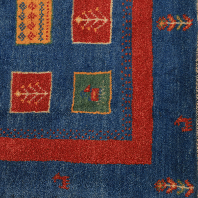 گبه دستباف یک متری طرح قشقایی کد 4040423