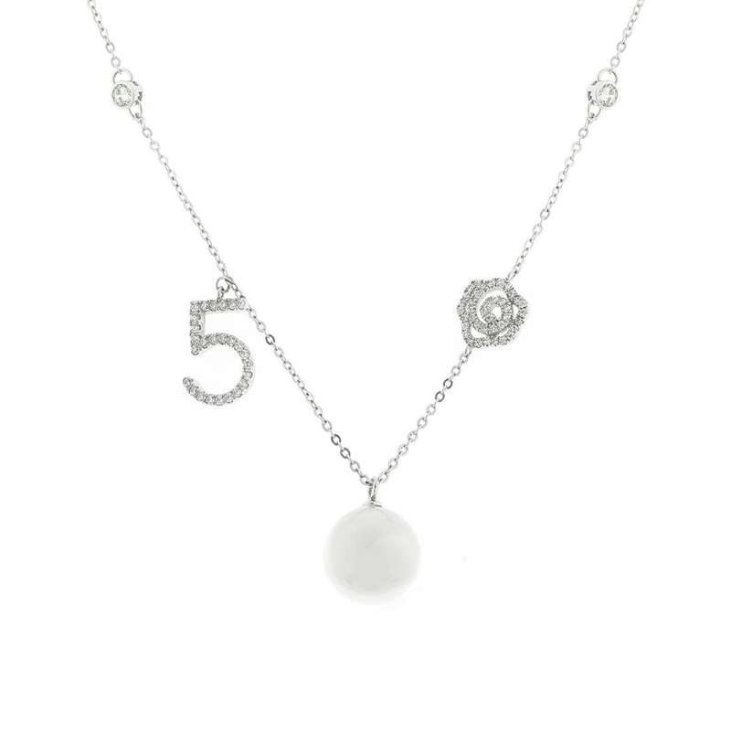 گردنبند نقره زنانه کوبیک مدل QN-2178