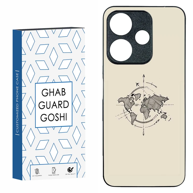 کاور قاب گارد گوشی طرح نقشه کد TPU-175 مناسب برای گوشی موبایل شیائومی  REDMI 13  