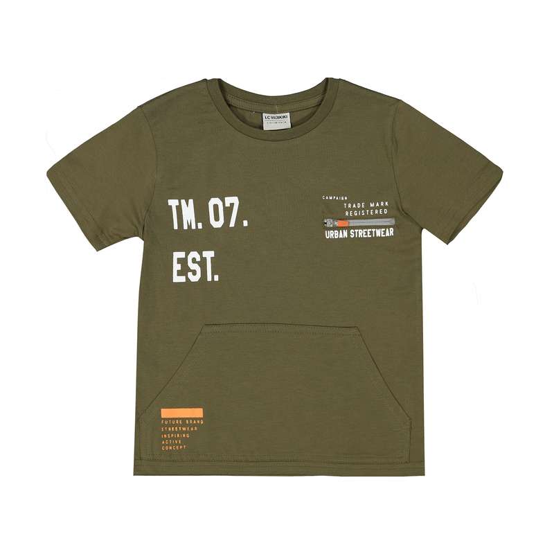 تی شرت پسرانه ال سی وایکیکی مدل 1S42337Z4-JYN-KHAKI