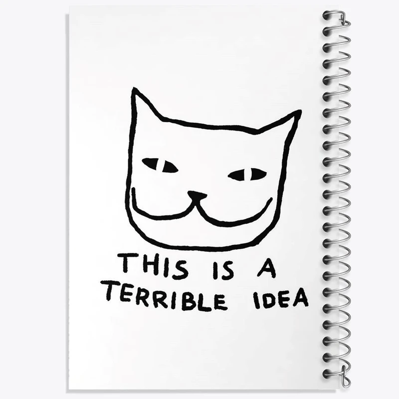 دفتر مشق 100 برگ خندالو طرح گربه مشکوک کد 29323