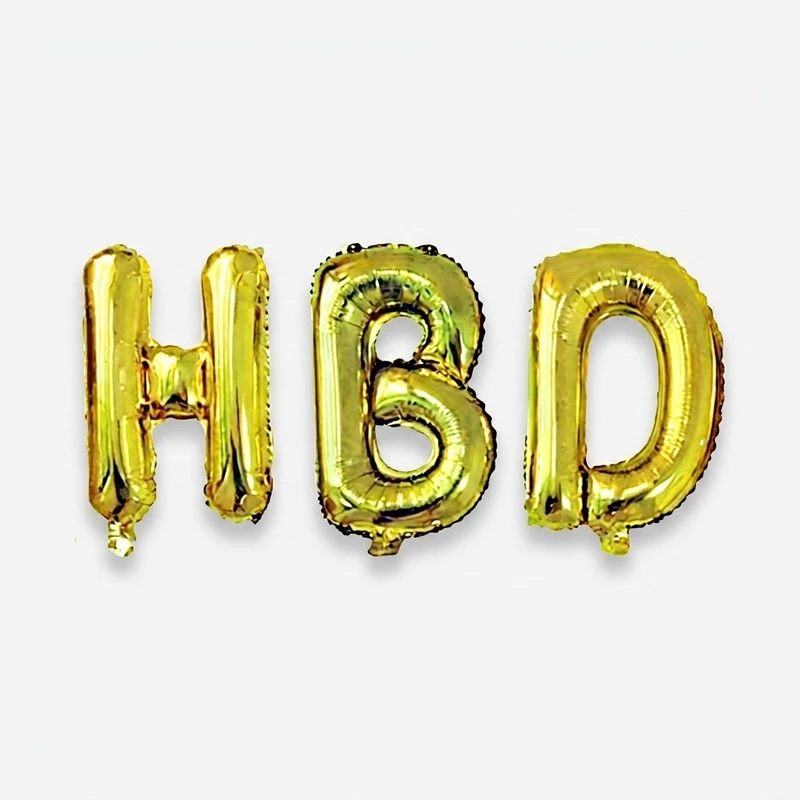 بادکنک فویلی  طرح HBD کد SMALL16 بسته 3 عددی