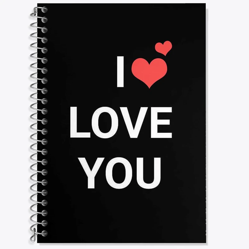 دفتر زبان 50 برگ خندالو مدل دو خط طرح عاشقانه کد 27108