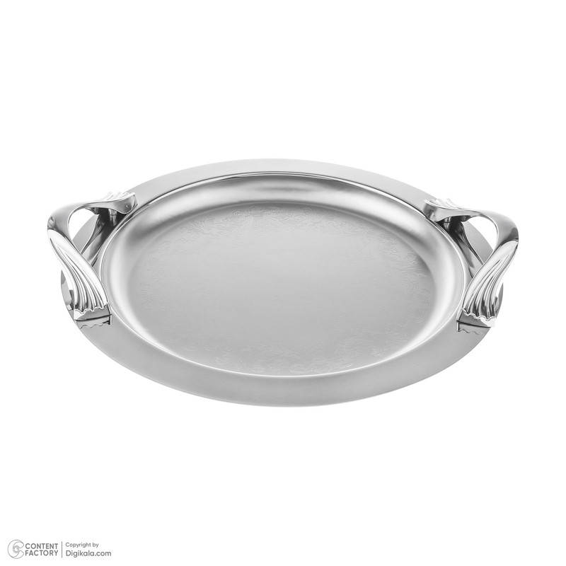 سینی مدل دسته صدفی گرد