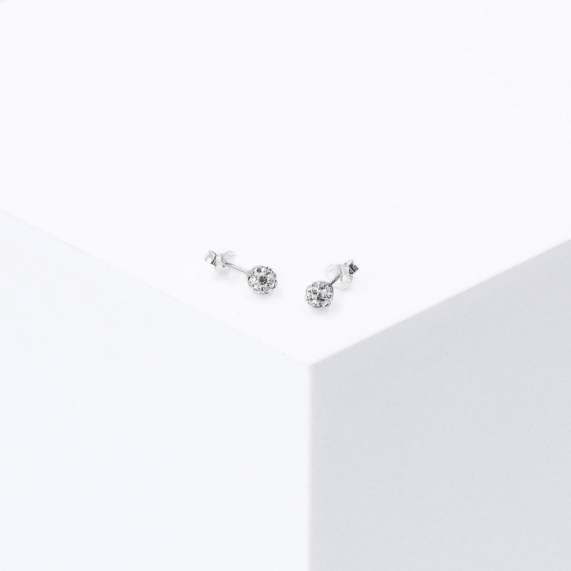 گوشواره نقره زنانه مدل Jeweled ball