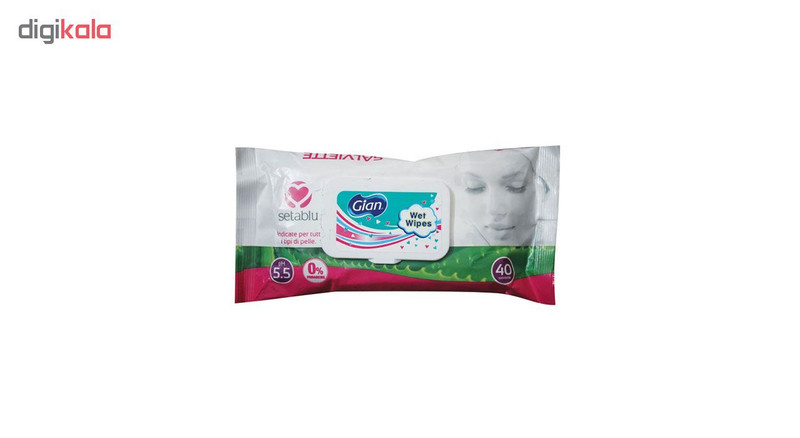 دستمال مرطوب آرایشی ستابلو مدل Gian بسته 40 عددی