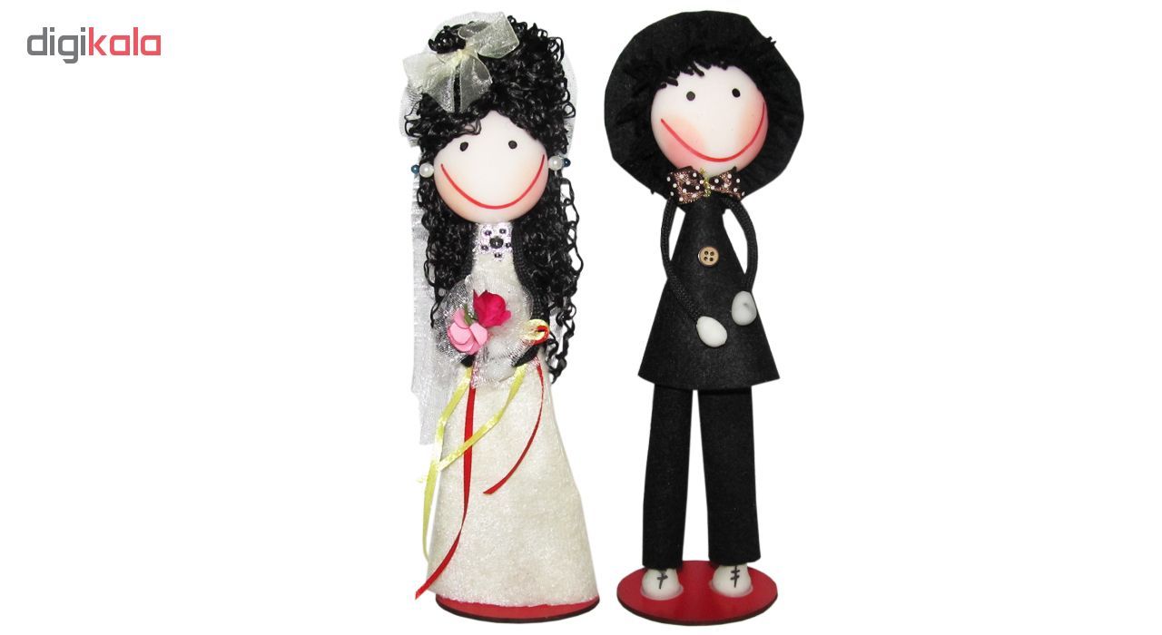 عروسکمدل داماد گل پسر و عروس دست گل کد DAMADA-AROS2018 ارتفاع 25 سانتی متر