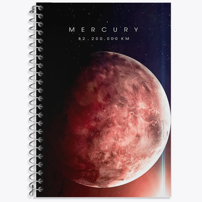 دفتر زبان 50 برگ خندالو مدل دو خط طرح ماه (Moon) کد F1104