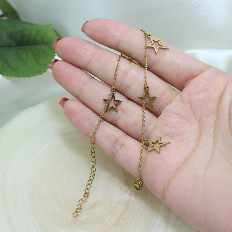 نیم ست زنانه مدل سه ریسه آویز ستاره