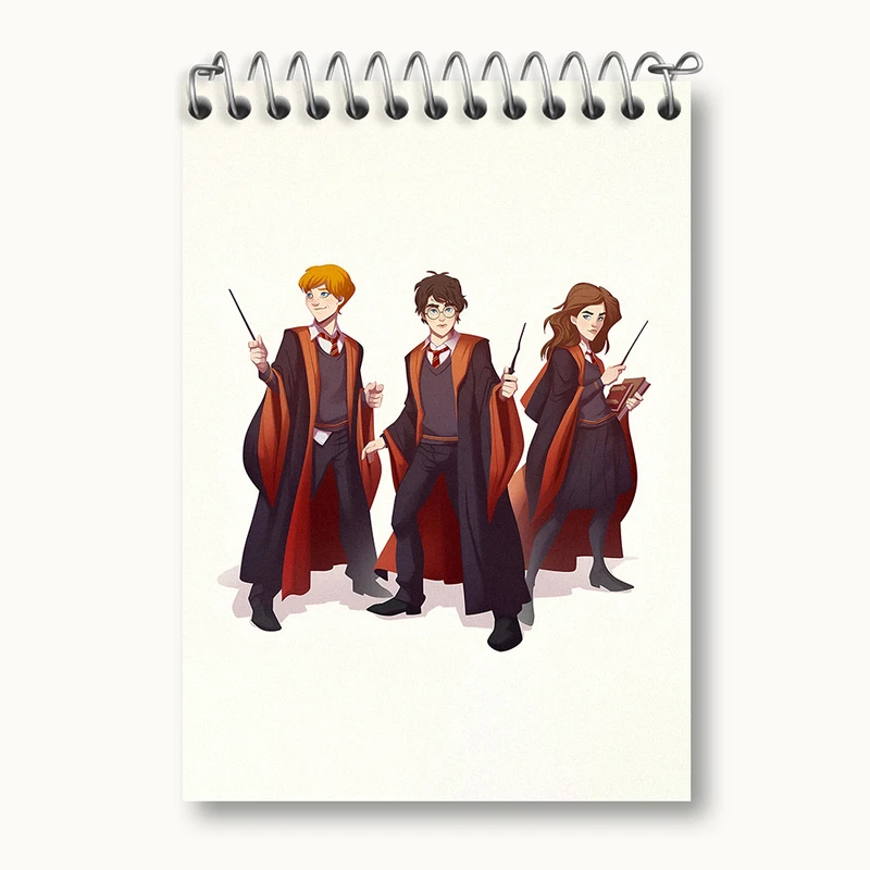 دفتر یادداشت 50 برگ خندالو طرح هری پاتر (Harry Potter) کد N2462