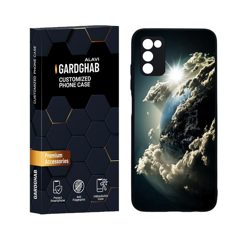کاور گارد قاب علوی دورژله ای مدل کهکشان مناسب برای گوشی موبایل سامسونگ Galaxy A03s