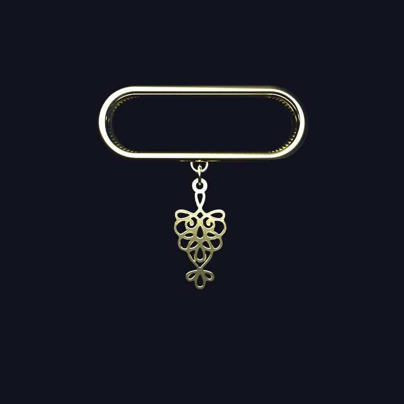 آویز ساعت طلا 18 عیار زنانه مدوپد مدل هندسی کد SE1-1363