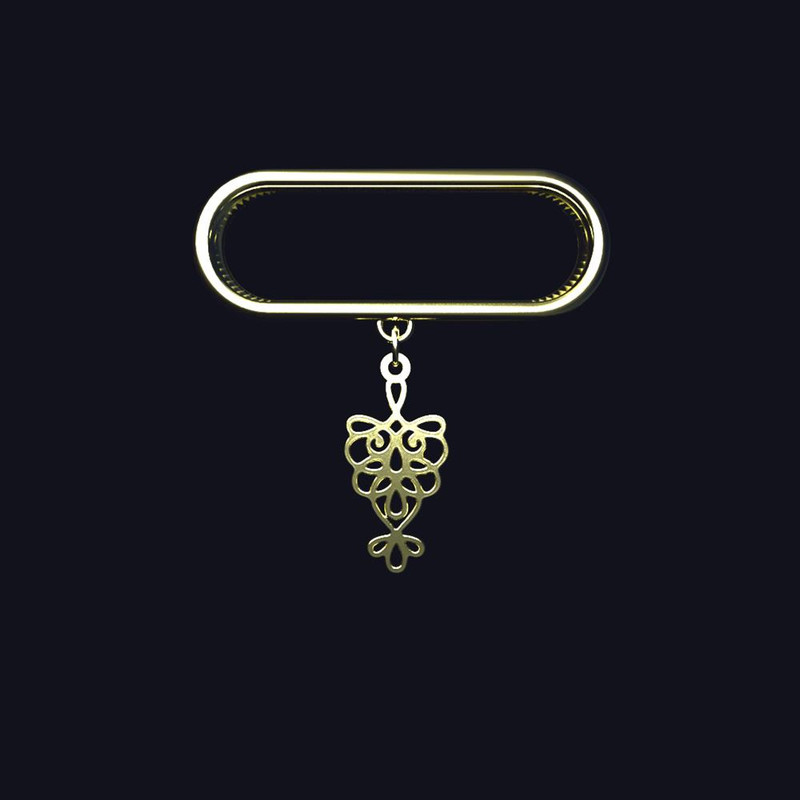 آویز ساعت طلا 18 عیار زنانه مدوپد مدل هندسی کد SE1-1363