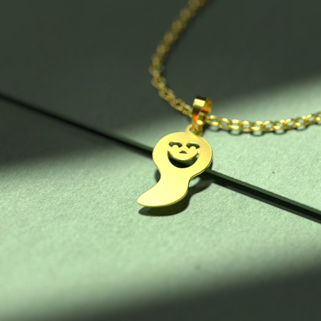 گردنبند طلا 18 عیار زنانه مدوپد مدل هالووین کد G3-1-1243