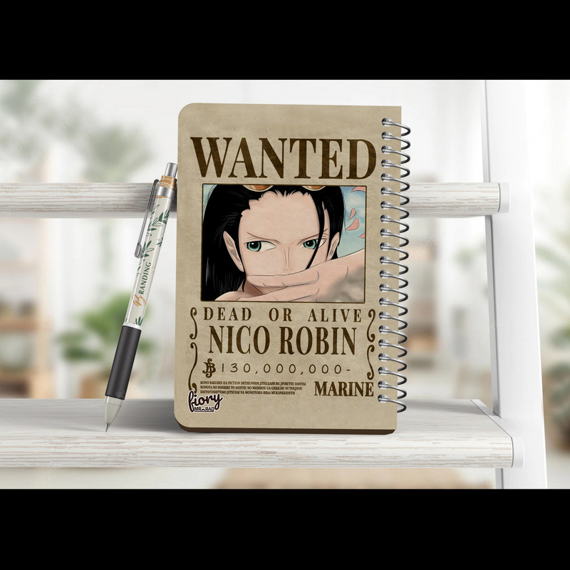 دفترچه یادداشت مستر راد مدل cheeck box طرح انیمه کد Nico Robin 2217
