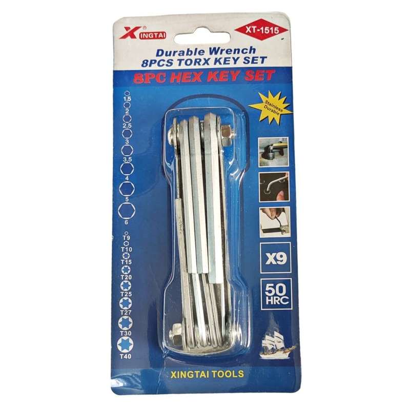آچار آلن مدل xt_55 مجموعه 8 عددی