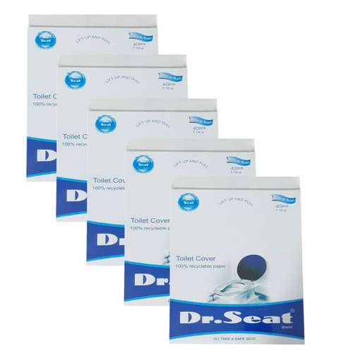 روکش یکبار مصرف توالت فرنگی دکترسیت مدل a5 بسته 5 عددی