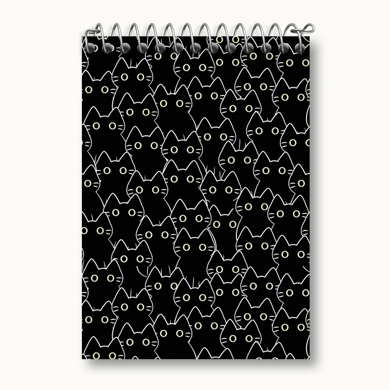 دفتر یادداشت 50 برگ خندالو مدل گربه سیاه کد N446