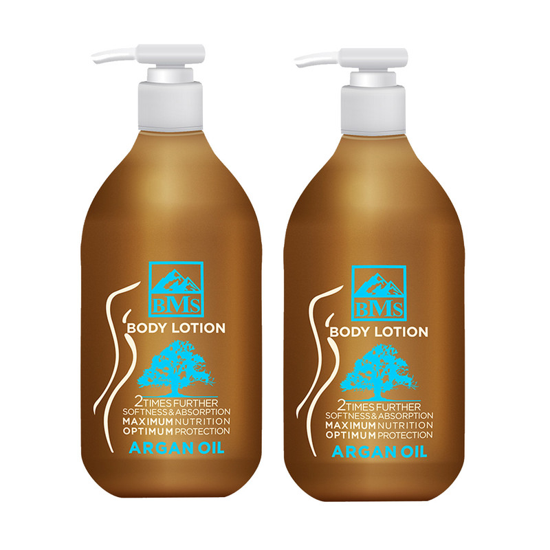 لوسیون بدن بی ام اس مدل Argan حجم 300 میلی لیتر مجموعه 2 عددی