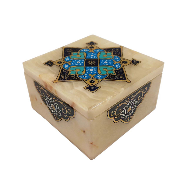 جعبه سنگ مرمر طرح تذهیب مدل 301010