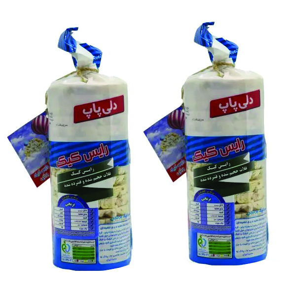 رایس کیک برنجین بدون شکر دلی پاپ - 110 گرم بسته 2 عددی
