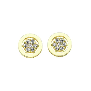 گوشواره طلا 18 عیار نیکان زر مدل GE104