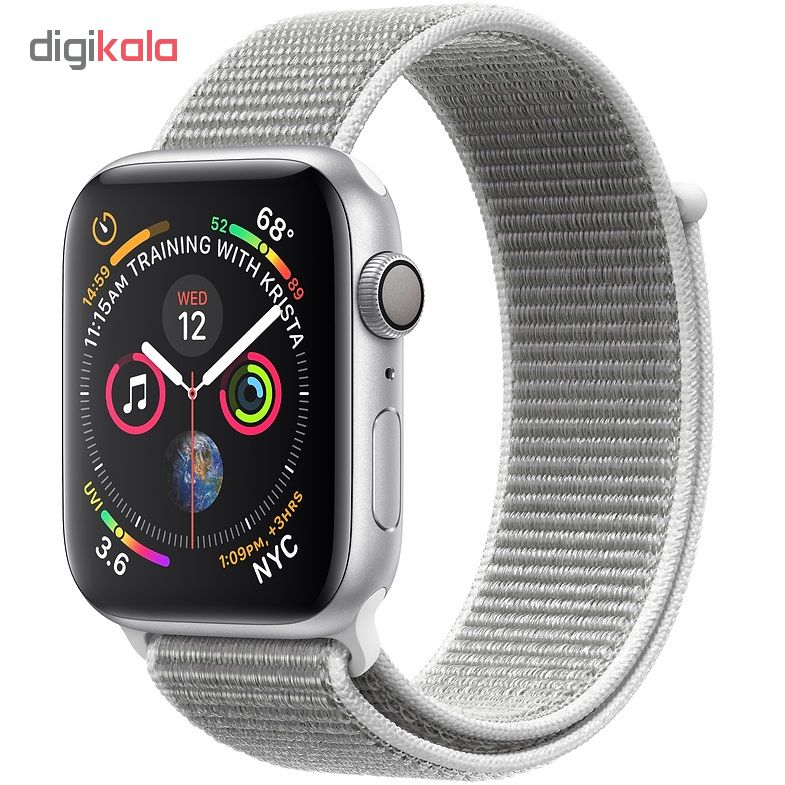 ساعت هوشمند اپل واچ 4 مدل 40mm Silver Aluminum Case with Seashell Sport Loop Band