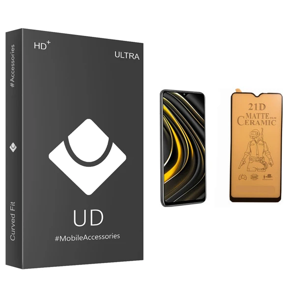 محافظ صفحه نمایش سرامیکی یو دی مدل +HD مناسب برای گوشی موبایل شیائومی Poco M3