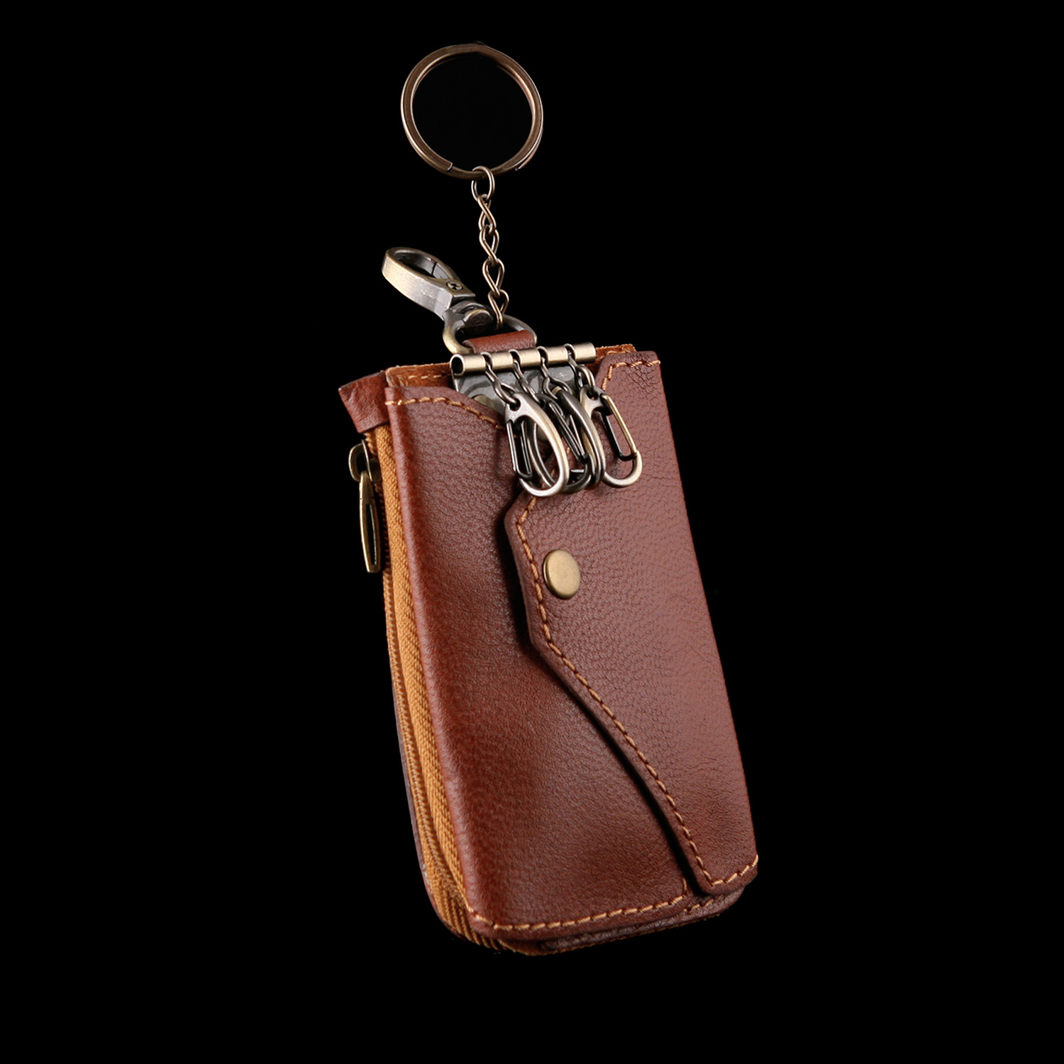 جاکلیدی مردانه چرم یلسان مدل آران کد BS-033-asl