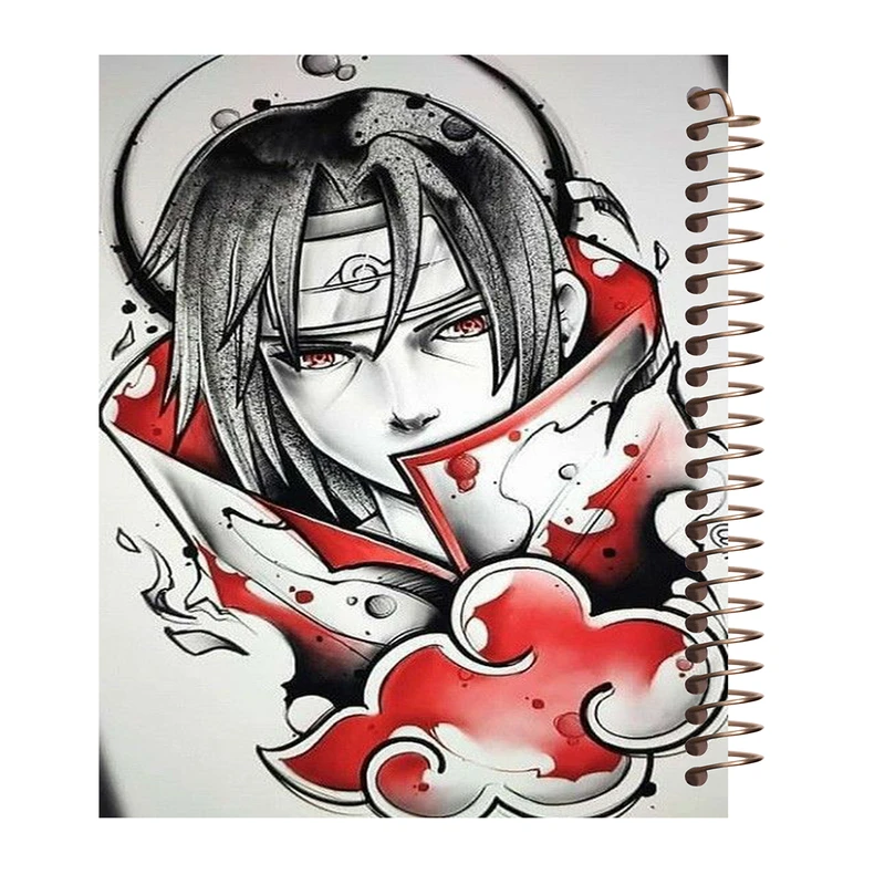 دفتر زبان 60 برگ طرح انیمه ناروتو مدل ایتاچی کد L208