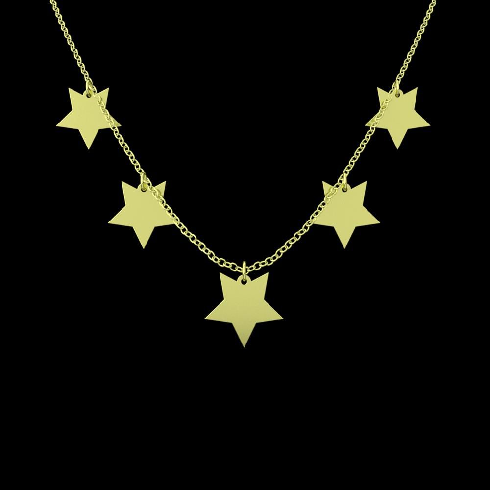 گردنبند طلا 18 عیار زنانه مدوپد مدل ستاره کد RNA15413 - - 1