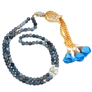 تسبیح مدل مروارید سنگی لاله و رز
