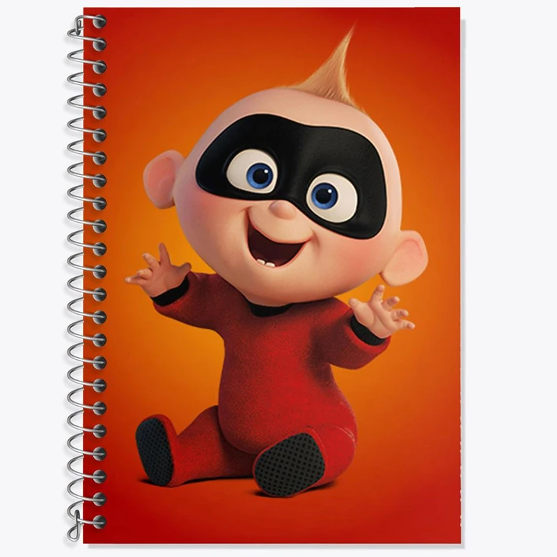 دفتر زبان 50 برگ خندالو مدل دو خط طرح شگفت انگیزان The Incredibles کد 1843