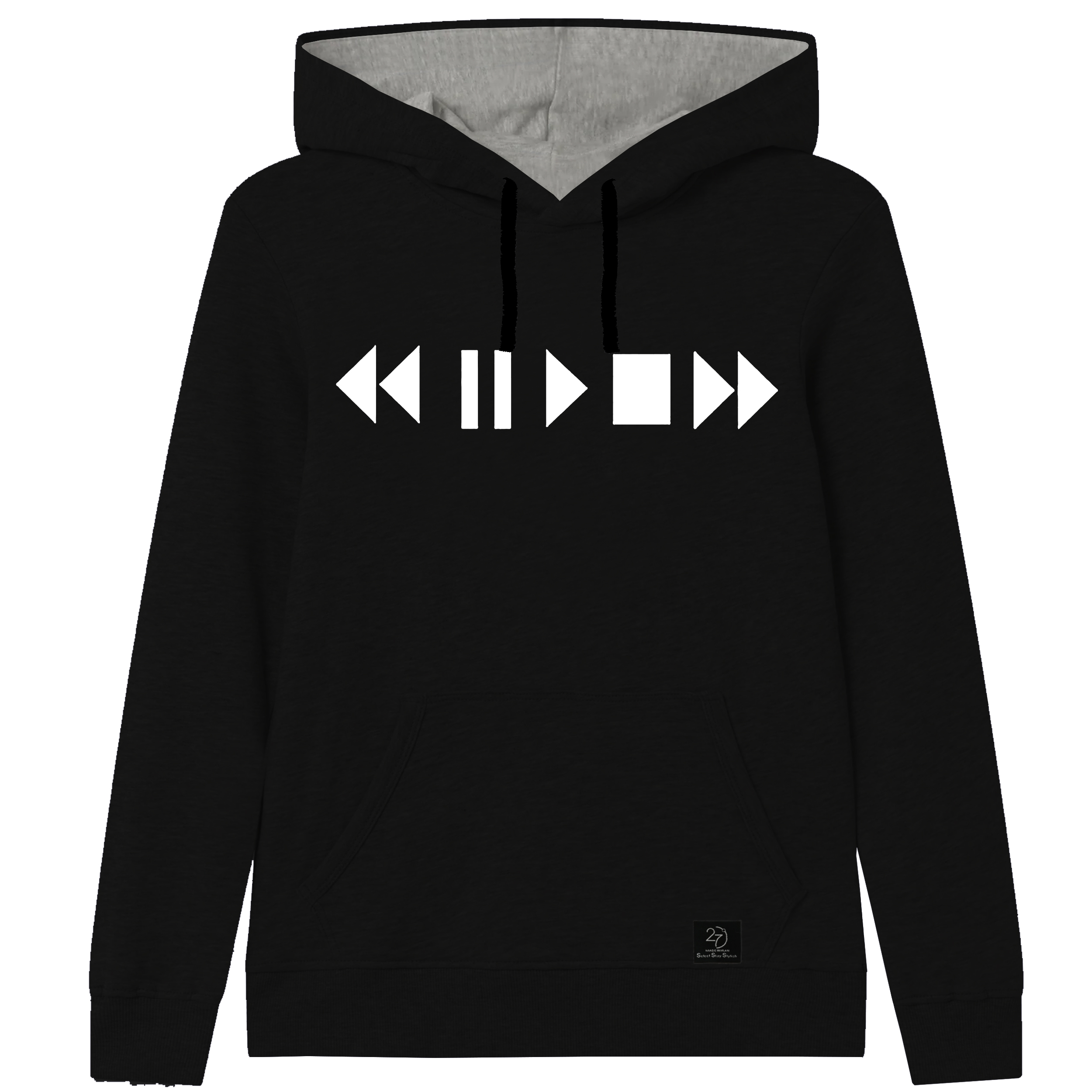 هودی دخترانه 27 مدل PLAY کد V19 رنگ مشکی