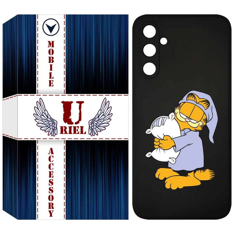 کاور یوریل مدل KSH کد 73 طرح گارفیلد خوابالو مناسب برای گوشی موبایل سامسونگ Galaxy S23 FE