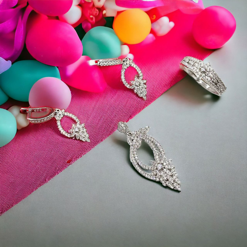 نیم ست نقره زنانه مدل 0127