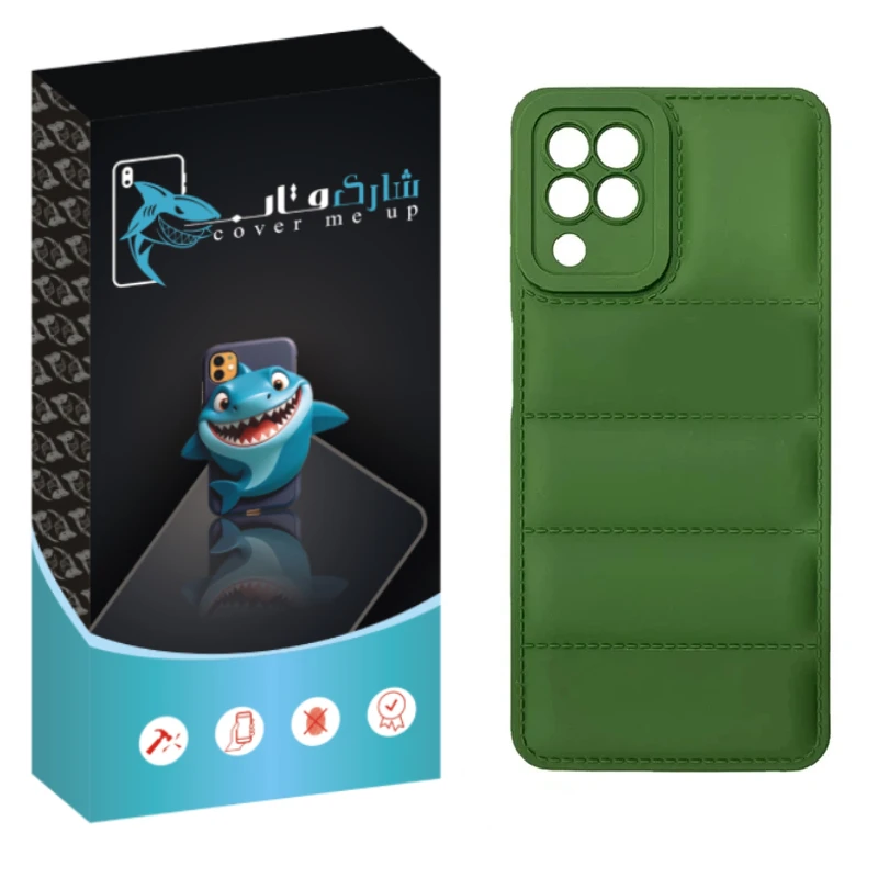 کاور شارک قاب مدل پافری مناسب برای گوشی موبایل سامسونگ Galaxy A12 / A12 Nacho / M12