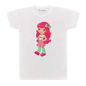تی شرت بچگانه پرمانه طرح دختر توت فرنگی کد pmt.5169