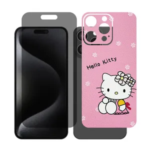Glass Together model privacy screen protector Suitable for Apple iPhone 16 Pro Max mobile phone with back cover sticker