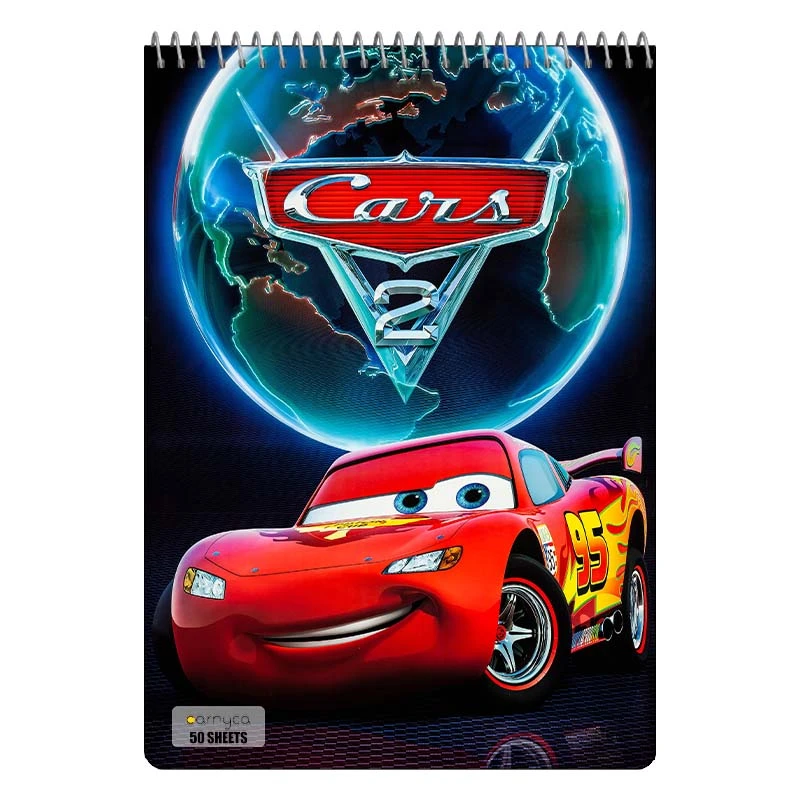 دفتر نقاشی 50 برگ کارنیکا طرح ماشین ها Cars کد 60898
