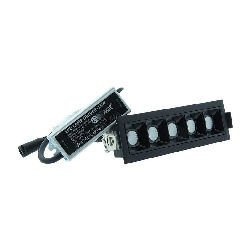 چراغ توکار خطی 12 وات اکووات مدل LNAG12A
