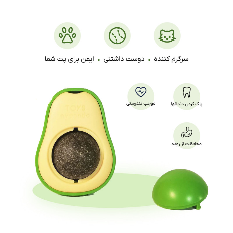تشویقی دندانی گربه مدل آبنبات کت نیپ دار avo01