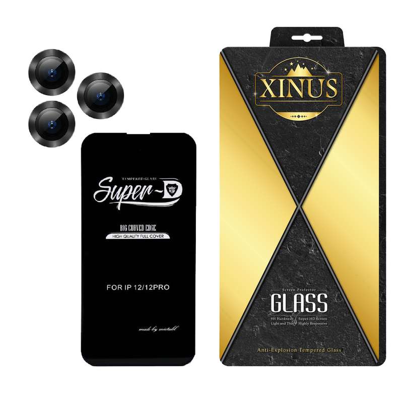 محافظ لنز دوربین ژینوس مدل 2S-RING مناسب برای گوشی موبایل اپل iPhone 13 Pro Max به همراه محافظ صفحه نمایش