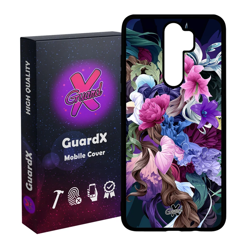 کاور گارد ایکس طرح Flower مدل Glass10172 مناسب برای گوشی موبایل شیائومی Redmi 9 / 9 Prime